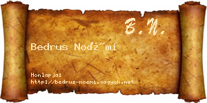 Bedrus Noémi névjegykártya