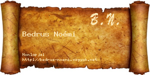 Bedrus Noémi névjegykártya